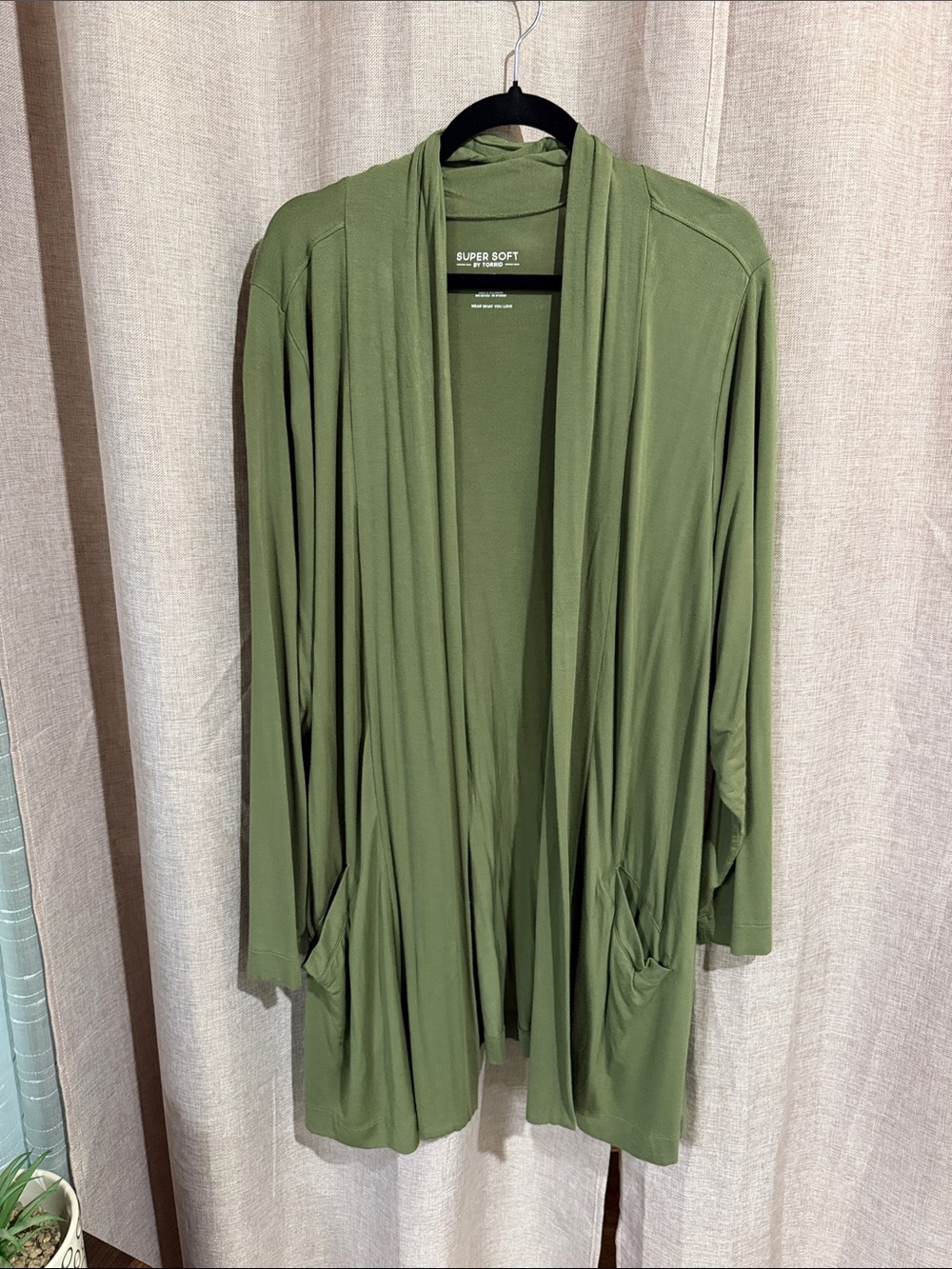 torrid Olive Green Open Front Cardigan